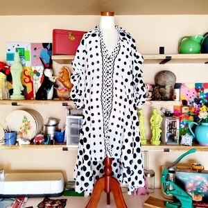 Step In Style NWOT Bold Print Ruched Sleeves High Low Summer Dress Size 1X